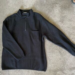 Belvedere Mens Wool acrylic sweater, black size large